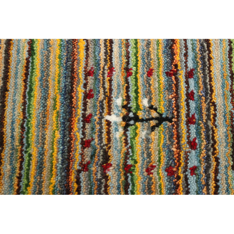Tapis vert Kashkuli Gabbeh 4 pi 0 po x 5 pi 9 po