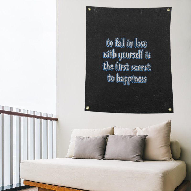 Tapisserie tableau noir en polyester, H 36 po x l 26 po, Bleu
