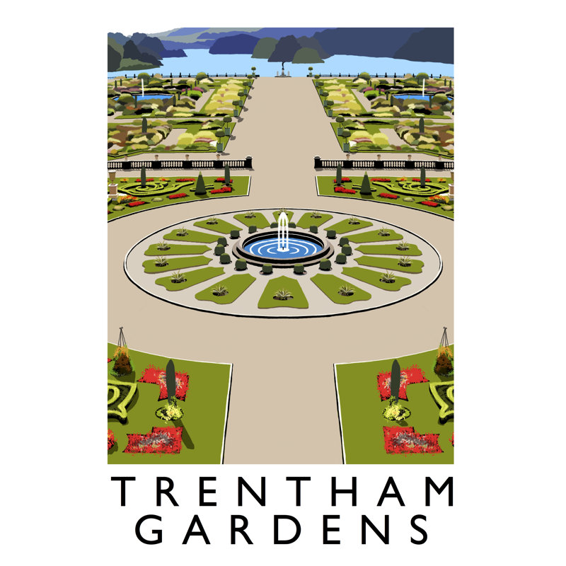 Trentham Gardens by Richard O'Neil - Print, 40 cm H x 30 cm W x 1 cm D, No Frame