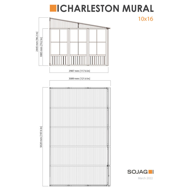 Charleston 10' x 16' Gray Aluminum and Steel Patio Gazebo