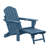 HDPE Foldable Adirondack Rocking Chairs with Retractable Ottoman-765122449