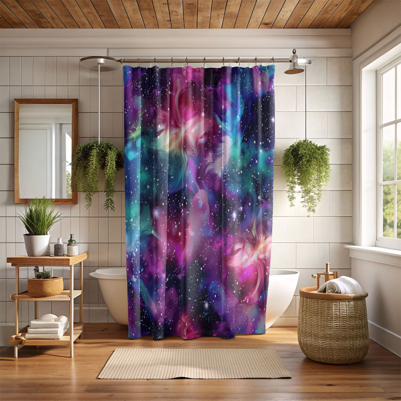 Rideau de douche Starry Glitter - Premium, H 74 po x l 71 po