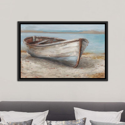 " Whitewashed Boat I " Oil Print