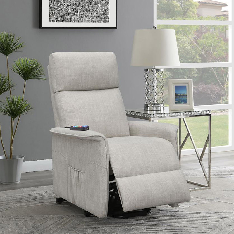 Fauteuil inclinable moderne, fauteuil inclinable électrique avec fonction de massage, Beige