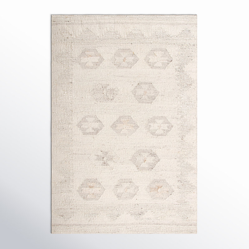 Tapis tissé à la main Dhurrie, Rectangle 5 pi x 7 pi 6 po