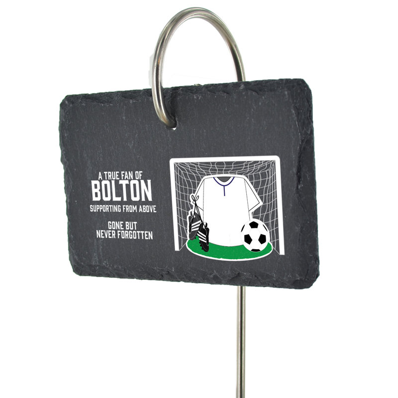 Branchesi Bolton Fan Football Slate Grave Marker Memorial Plaque