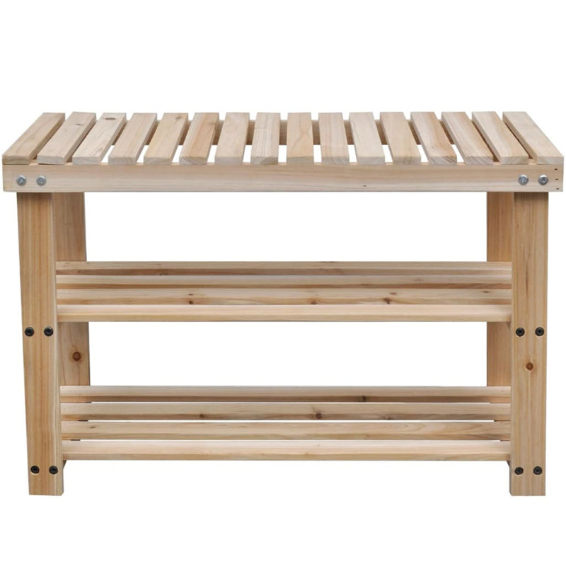 Jasonville 12 Pair Solid Wood Shoe Rack