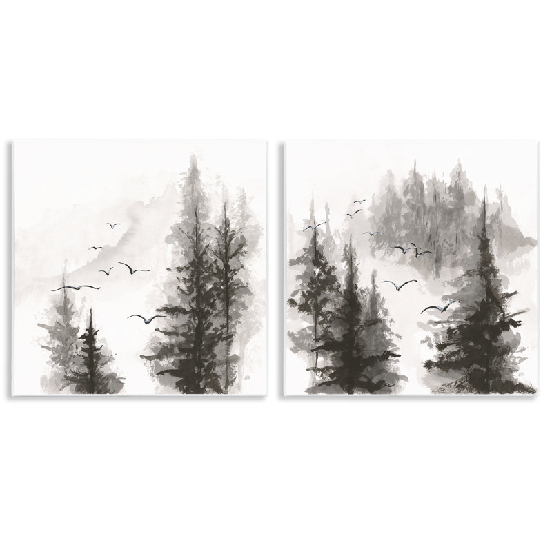 Ensemble de 2 plaques murales Free Flight Forest, design par Chris Paschke