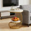 Table de chevet, table de bout, table d'appoint, canapé rond en faux marbre