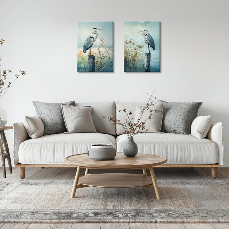 2 Piece Wrapped Canvas Print, 40 cm H x 60 cm W
