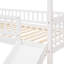 Lit mezzanine simple avec glissade, lit maison avec glissade-648564127