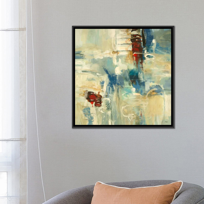 « instinctual beauté i », impression sur toile, H 18 po x l 18 po x P 1,5 po, Toile encadrée noire, Pas de tapis