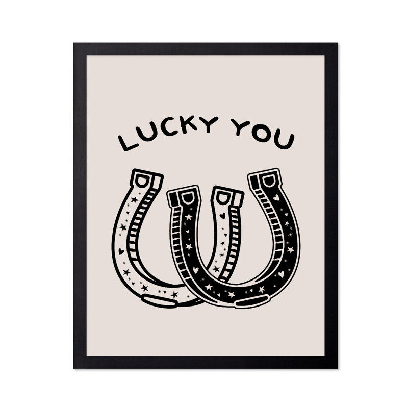 Beige Lucky You, Unframed, Poster, 11"H x 14"W