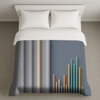 Housses de couette à barres verticales colorées