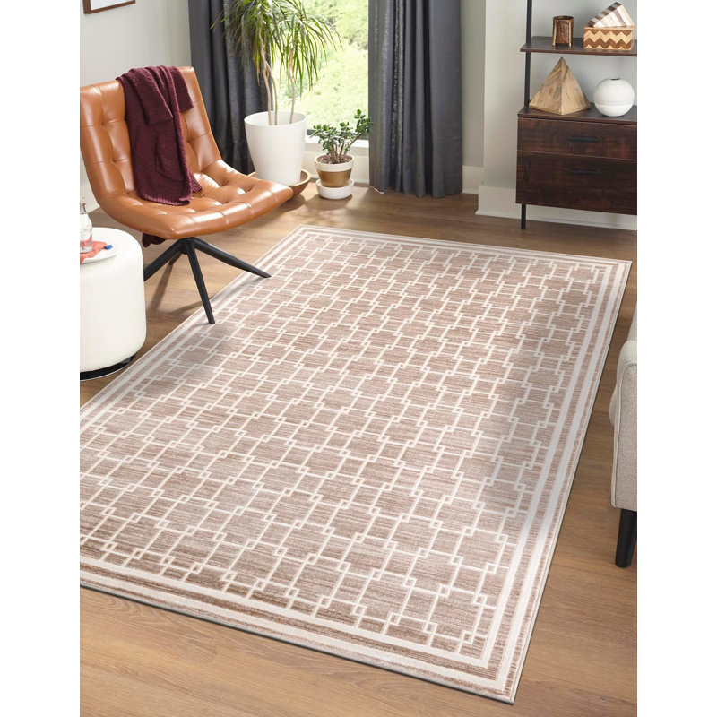 Tapis beige contemporain Ogorman, Rectangle 2 pi x 3 pi 1 po
