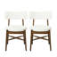 Chaises de salle à manger de style Mid-Century moderne (MP2 / carton) noyer + beige