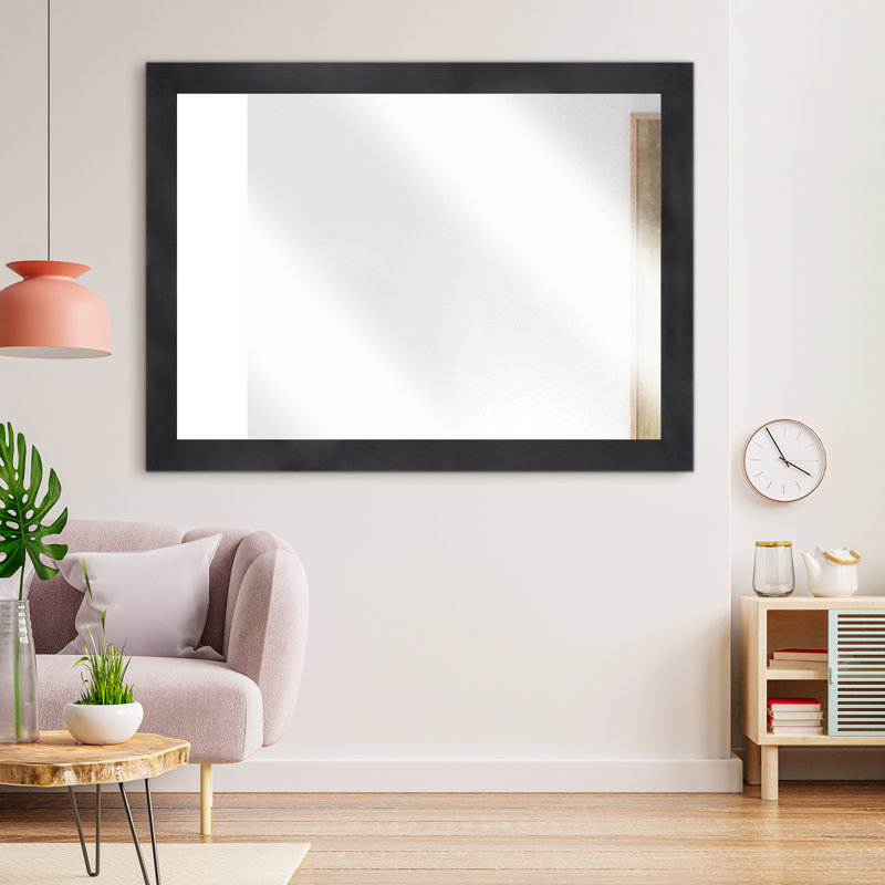 Miroir Ramino, Noir satiné, 47,5 po x 35,5 po