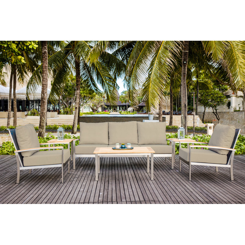 Avanti Stainless Steel Sling Outdoor Deep Seating 3 - Seater, Spectrum Sand