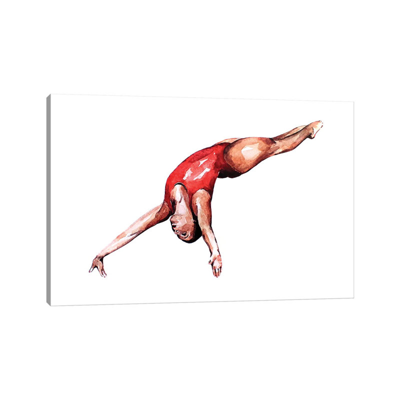 Entry Point - The Swimmer by EdsWatercolours - Wrapped Canvas Gallery-Wrapped Canvas Giclée, Wrapped Canvas, 12" H x 8" W
