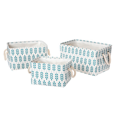 3 Piece Fabric Crate Set