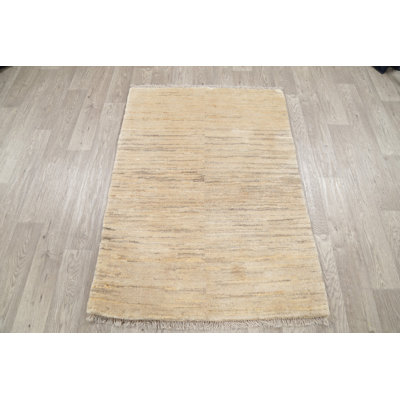 Shella One-of-a-Kind 3'4'' X 4'8'' New Age Wool Area Rug in Beige