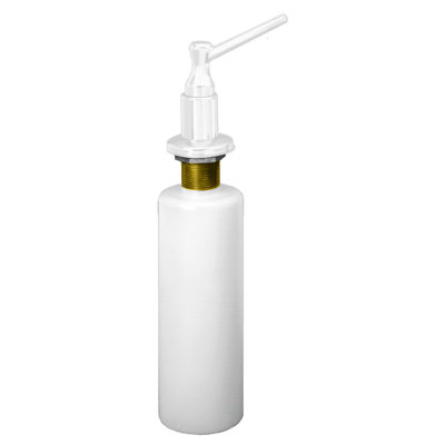 Kitchen Sink Deck Mount Liquid Soap/Hand Sanitizer Dispenser with Refillable 12 oz Bottle