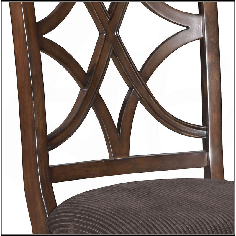 Ensemble de 2 chaises d'appoint brun et noyer foncé