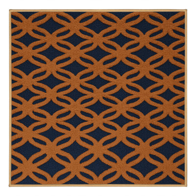 Machine Washable Trellis Brown Area Rug