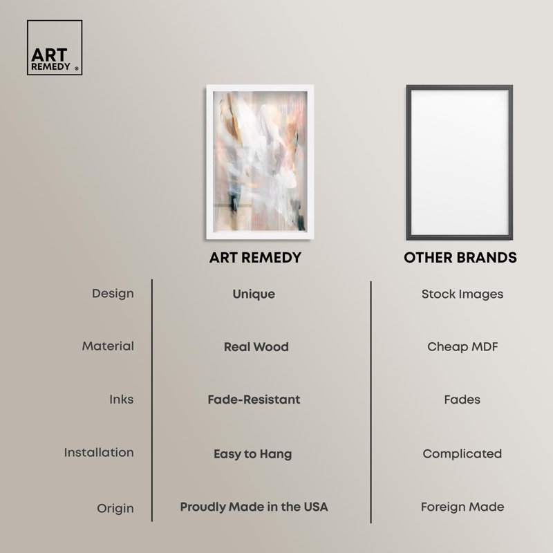 Décoration murale moderne Drifting Colors I Shadowbox Print par Art Remedy, H 55 po x l 37 po, Blanc