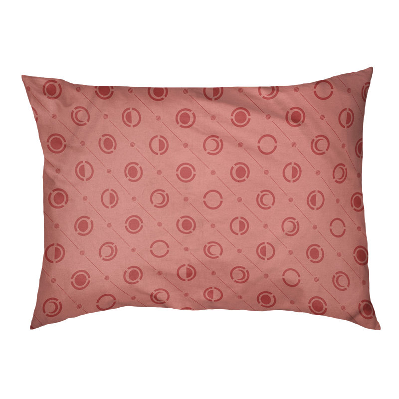 Coussin intérieur pour chien moon phases Chenault, Grand (l 50 po x P 7 po x H 40 po), Rouge pâle