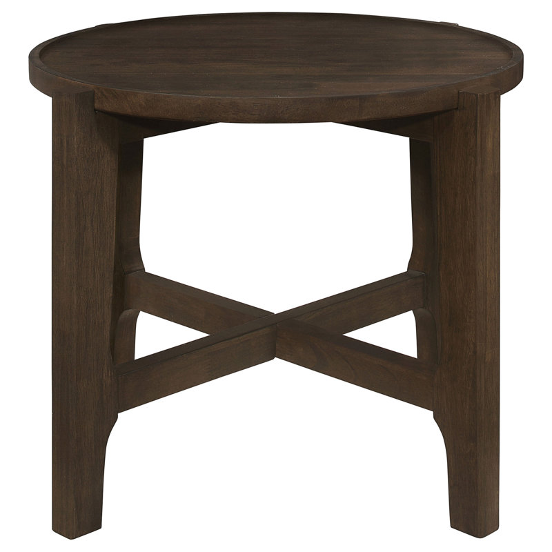 Mavis Round Solid Wood End Table
