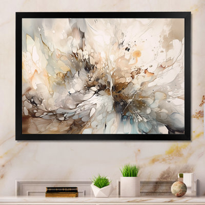 White And Grey Geometric Depths I - Modern Geometric Wall Art Living Room