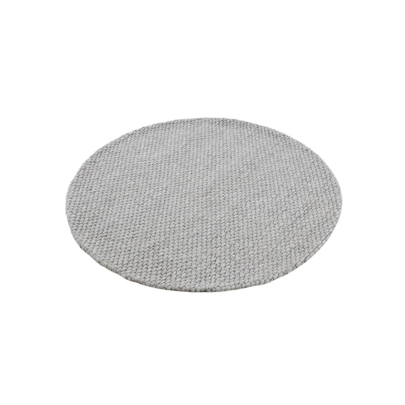 Handgefertigter Wollteppich aus in Grau Wool Hand Loomed Area Rug, Round 200cm