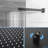 10 Inch Square Shower In Matte Black - Wall Mounted With Adjustable Slide Bar, -Balanced Valve And Exceptional Experience Bar System Ravishing-120883105