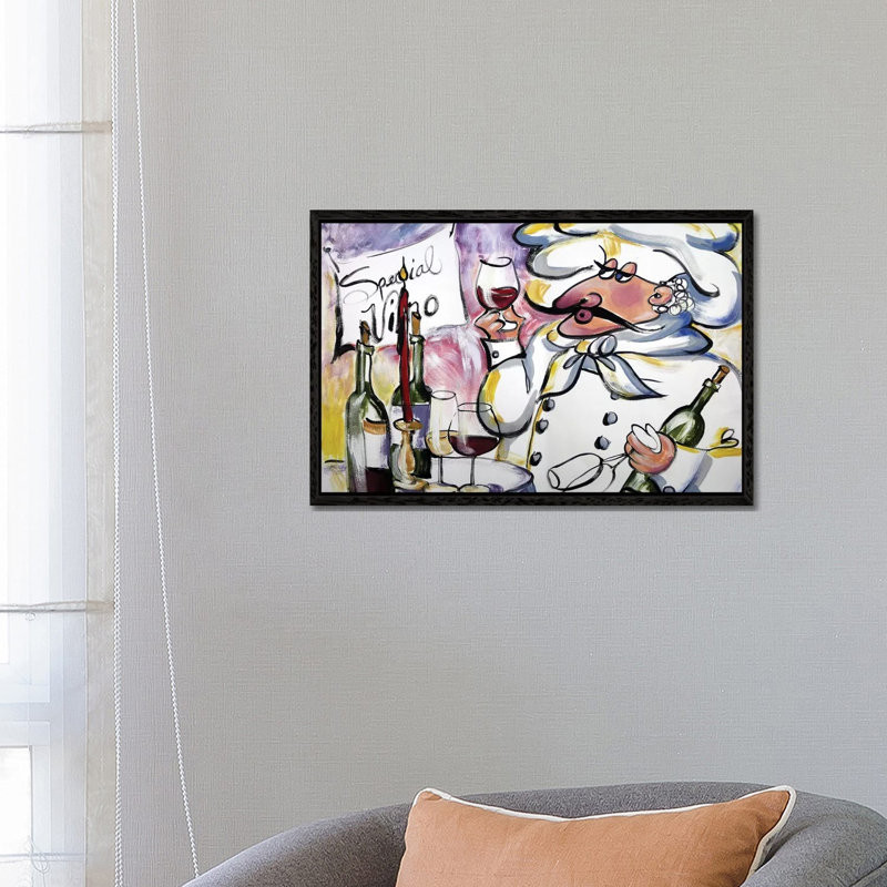 Wine Chef by Malenda Trick - Gallery-Wrapped Canvas Giclée on Canvas, Black Framed, 66.04 cm H x 45.72 cm W
