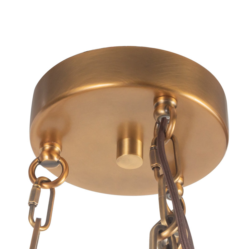 Cortez 25-in Brass dimmable LED Chandelier, Antique Brass
