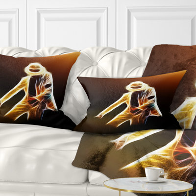 Coussin lombaire style danse portrait moonwalker