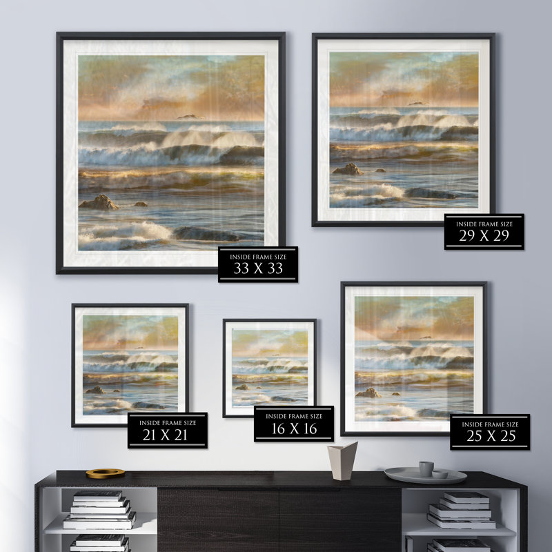 « lointain island ii », impression encadrée, H 30,5 po x l 30,5 po x P 1,5 po