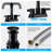 Matte Black 2 Handle Bathroom Faucet, 4 Inch , 3 Hole With Pop Up Drain And Water Supply Lines, 360 Rotatable Spout For Accessories Faucet Black, Handle, Tap-121676089
