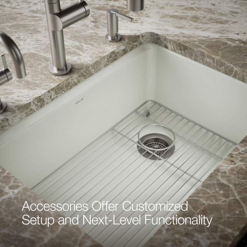 Riverby 27" Undermount Single-Bowl Workstation Kitchen Sink, Dune