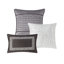 Ensemble d'édredon 7 pièces jacquard gris / taupe grand-119744385