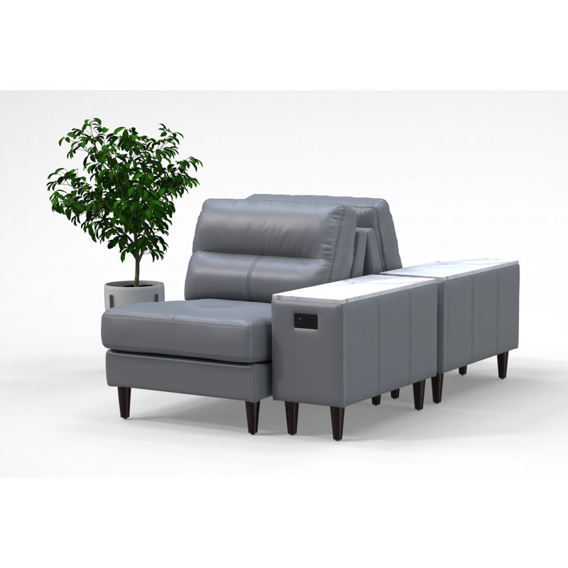 Ensemble de chaises pour salle d'attente 2 personnes 2 pièces 100% cuir véritable 4 pièces