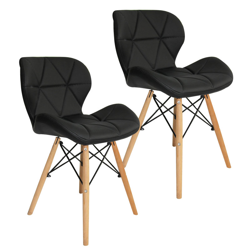 Chaise d'appoint rembourrée Boscobel, Noir
