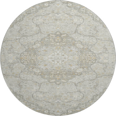 Premium Machine Washable Varasteh AMF1677 Medallion Rug