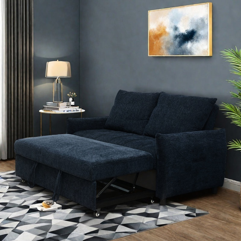 2 coussins de siège et de sac de siège réglables, avec dossier et coussin de rangement supplémentaires bleu marine