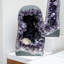 Genuine Large Amethyst Cluster Geode With Calcite From Brazil (190 )