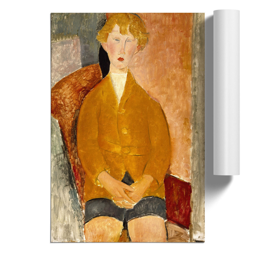 Boy in Short Pants by Amedeo Modigliani by Amedeo Modigliani - Frameless Print