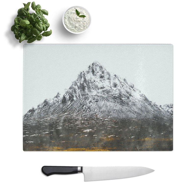 Tempered Glass Mountain in Scotland Chopping Board, 20 cm x 28.5 cm
