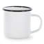 Rolled Black Rim Mug Set/4-1870558323