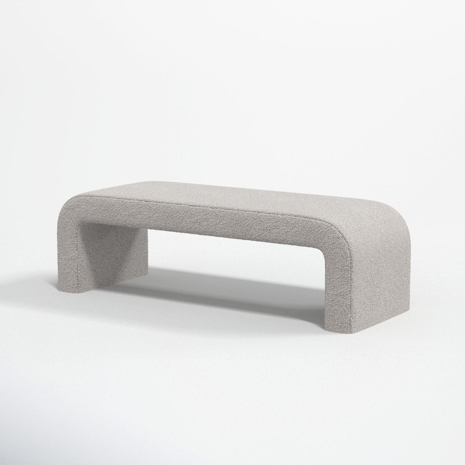 Barley 52" Bedroom Bench, Classic Elephant Boucle